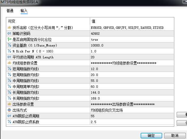 <h1>[趋势]趋势EA的终极组合策略144/169斐波那契均线+2.5倍ATR追踪</h1>